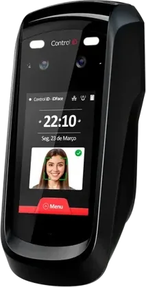 Control iD iDFace, terminal de reconhecimento facial para acesso e coleta de ponto com software compatível